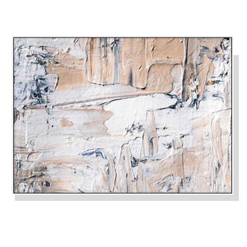 Wall Art 50cmx70cm Modern Abstract Oil Painting Style White Frame Canvas - Main Image