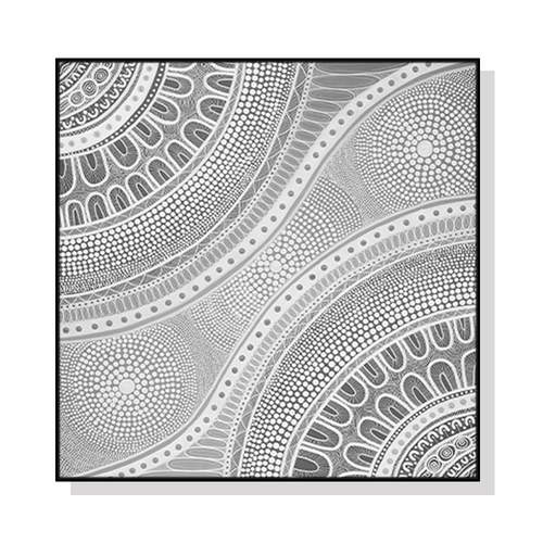 Wall Art 60cmx60cm Nayiri Bami Black Frame Canvas - Main Image