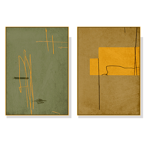 Wall Art 40cmx60cm United Study 2 Sets Gold Frame Canvas - Main Image
