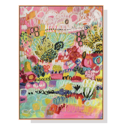 Wall Art 40cmx60cm Summer Smile A Wood Frame Canvas - Main Image