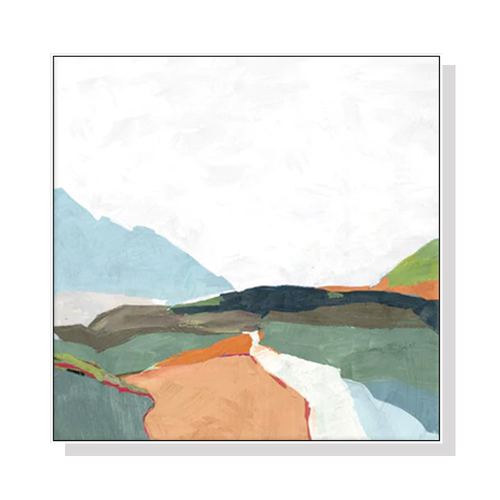 Wall Art 100cmx100cm April Morning White Frame Canvas - Main Image