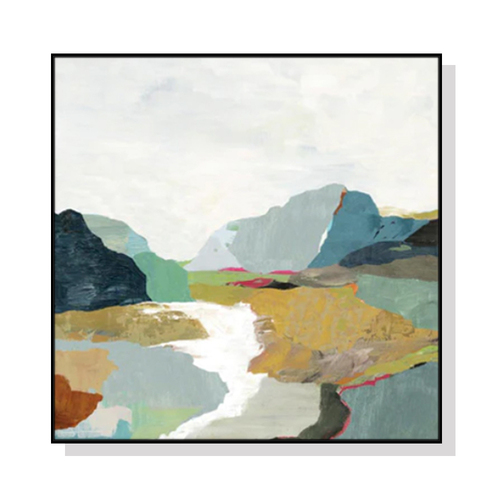 Wall Art 90cmx90cm September Afternoon Black Frame Canvas - Main Image