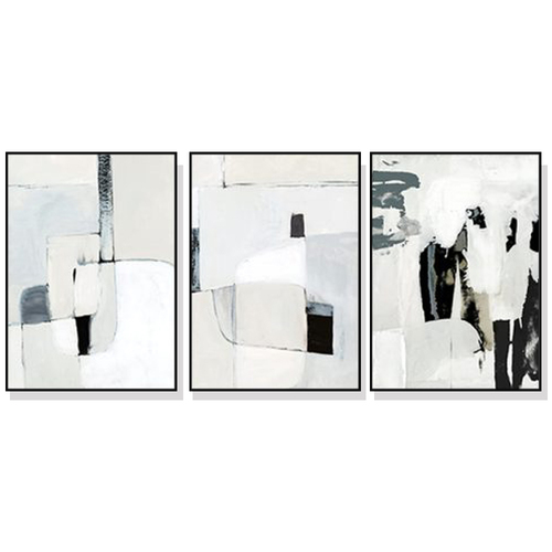 Wall Art 80cmx120cm Soft Spoken 3 Sets Black Frame Canvas - Main Image