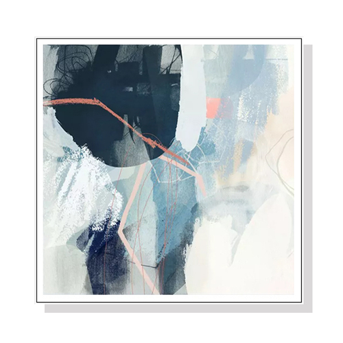 Wall Art 100cmx100cm Luz II White Frame Canvas - Main Image