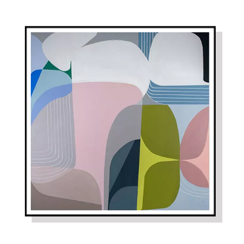 Wall Art 80cmx80cm Skyways Black Frame Canvas - Main Image