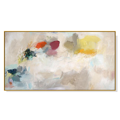 Wall Art 60cmx120cm Abstract Crystal Gold Frame Canvas - Main Image
