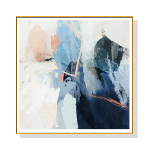 Wall Art 80cmx80cm Luz I Gold Frame Canvas - Main Image