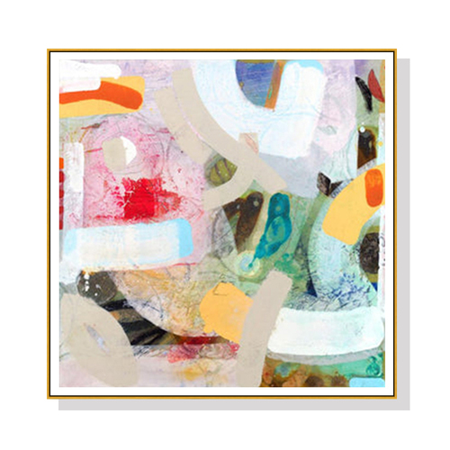 Wall Art 40cmx40cm Changed My Mind IV by Aleah Koury Gold Frame Canvas - Main Image