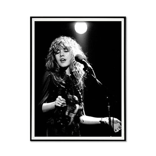 Wall Art 70cmx100cm Young Stevie Nicks in Concert Poster, Black Frame Canvas - Main Image