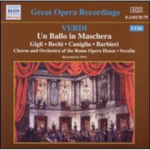 Verdi Un Balloin Maschera - Gigli: Serafin: Rome Opera Hous Cd Album - Main Image