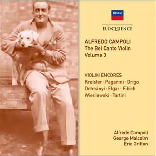 Bel Canto Violin: Vol 3 - Campoli, Alfredo Cd Album - Main Image