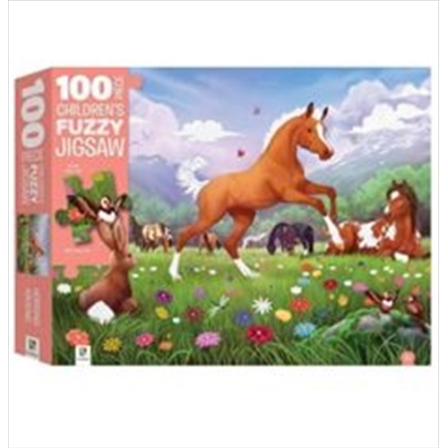 Horsing Around: Fuzzy Jigsaw 100 Piece - Main Image