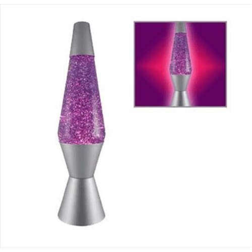 Silver/Purple Diamond Glitter Lamp - Main Image