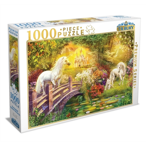 Enchanted Garden Unicorns 1000 Piece Puzzle - Main Image