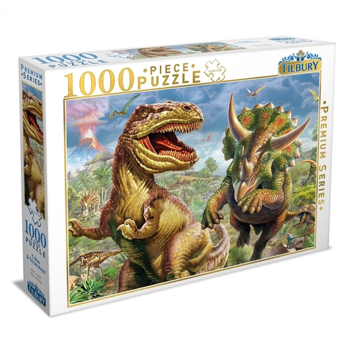 T Rex And Triceratops 1000 Piece Puzzle - Main Image