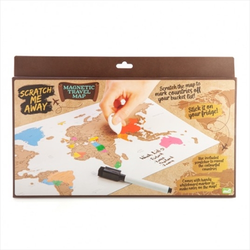 Scratch Me Away Magnetic Travel Map - Main Image