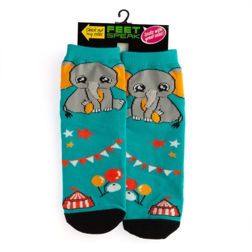 Elephant Feet Speak Socks - Main Image