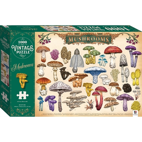 Vintage 1000 Piece Puzzle - Mushrooms - Main Image