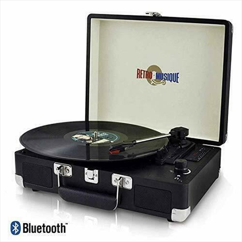 Suitcase Style Turntable Black - Retro Musique - Main Image