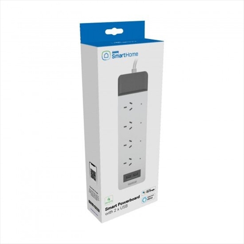 Laser Smart 4 Outlet Powerboard with 2 x USB - Main Image