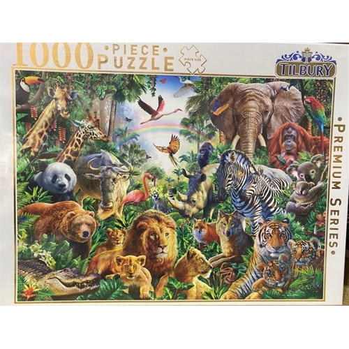 Wild Animal Collage 1000 Piece Puzzle - Main Image