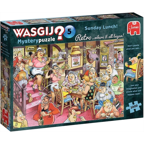 Wasgij Jumbo Retro Mystery 5 - Sunday Lunch! - 1000 pieces - Main Image