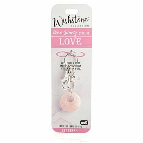 Rose Quartz Key Charm - Main Image