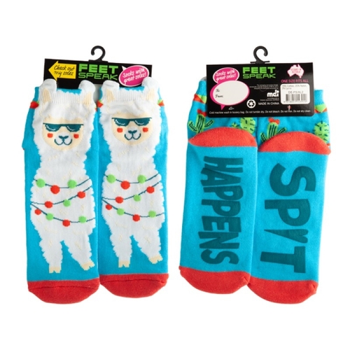 Big Alpaca Feet Speak Socks - Main Image