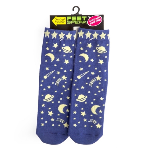 Spaced Feet Speak Socks - Main Image