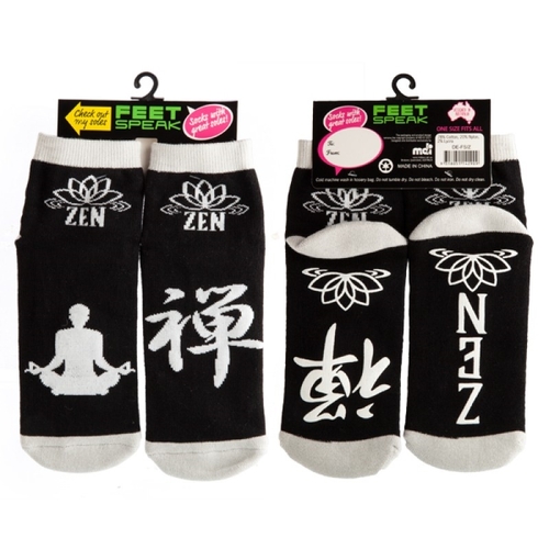 Zen Feet Speak Socks - Main Image