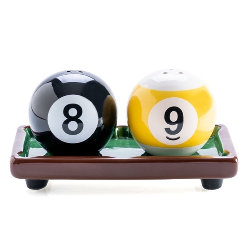 8 Ball Pool Salt Pepper Set - Main Image