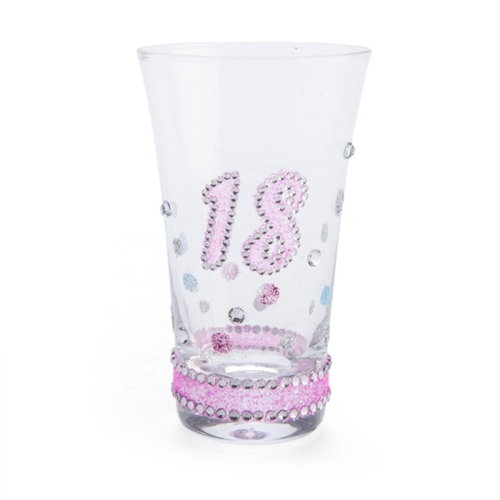 18th Birthday Sparkle Shot Glass - Main Image