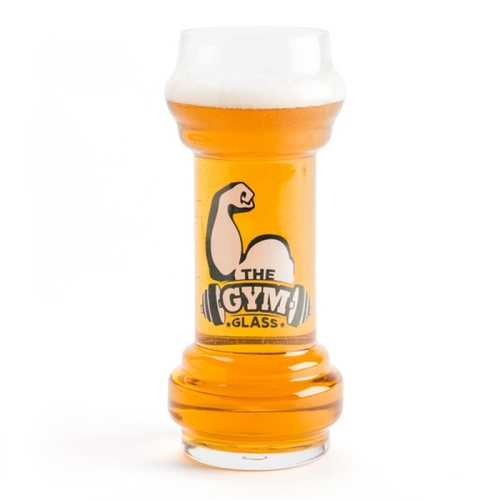Gym Class Dumbbell Shaped Glass - Main Image