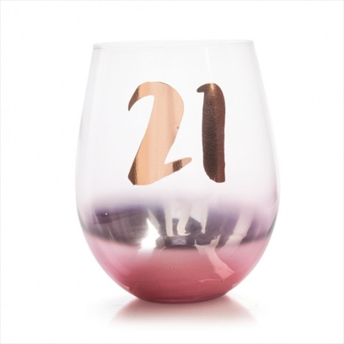 21st Birthday Blush Stemless - Main Image