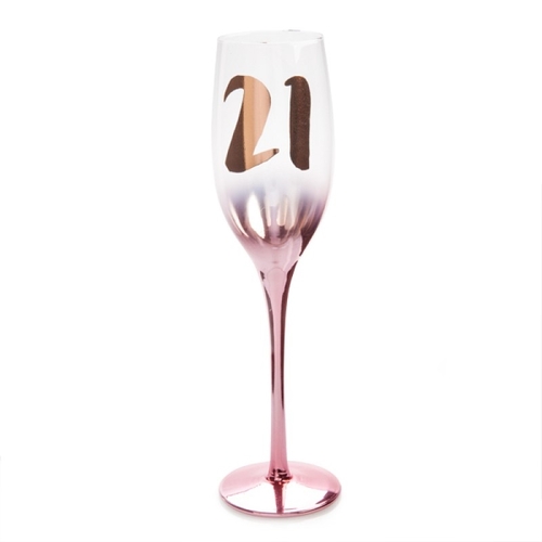 21st Birthday Blush Campagne Flute - Main Image