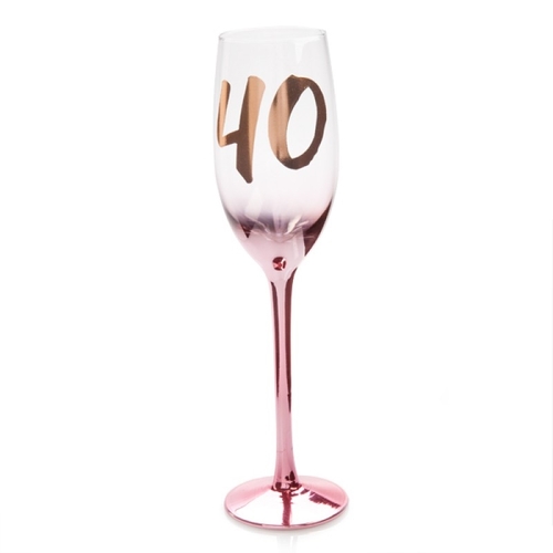 40th Birthday Blush Campagne Flute - Main Image