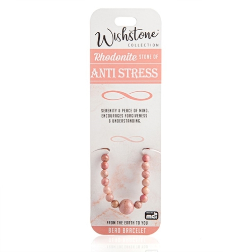 Wishstone Collection Rhodonite Bead Bracelet - Main Image