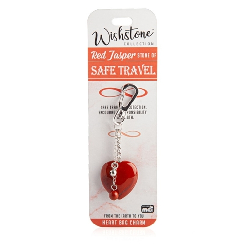 Red Jasper Heart Bag Charm - Main Image