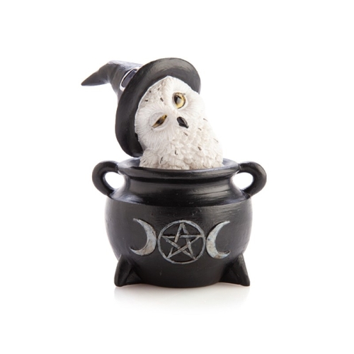 Snowy Owl Cauldron Figurine - Main Image
