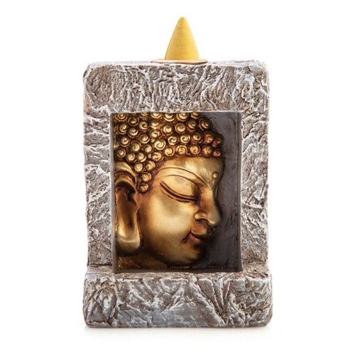 Stone Frame Buddha Backflow Incense Burner - Main Image