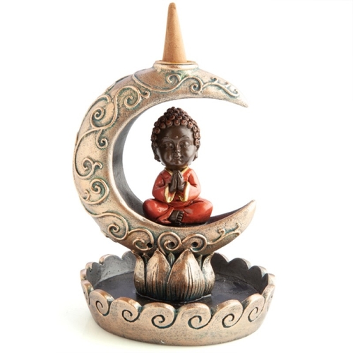 Baby Buddha Moon Backflow Incense Burner - Main Image