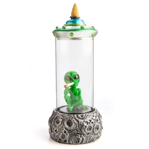 Stoned Alien Glass Case LED Backflow Incense Burner - Main Image
