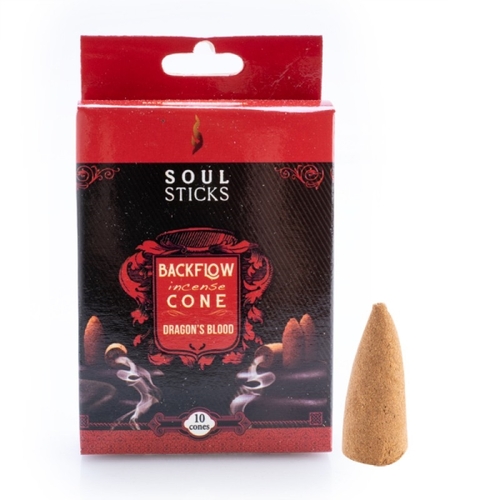 Soul Sticks Dragon's Blood Backflow Incense Cone - Set of 10 - Main Image