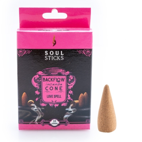 Soul Sticks Love Spell Backflow Incense Cone - Set of 10 - Main Image