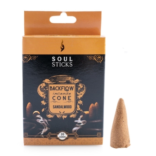 Soul Sticks Sandalwood Backflow Incense Cone - Set of 10 - Main Image
