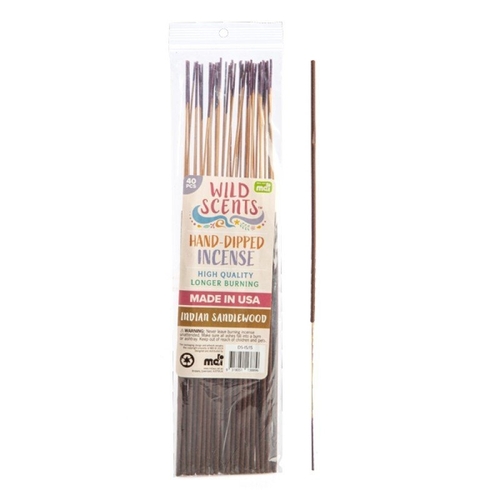 Wild Scents Indian Sandalwood Incense Sticks 40pcs - Main Image