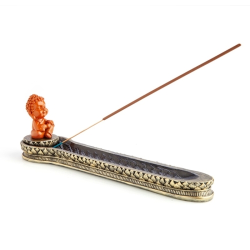 Red Baby Buddha Incense Burner - Main Image
