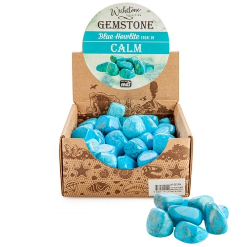Gemstone Tumbled Blue Howlite (SENT AT RANDOM) - Main Image