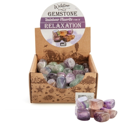 Gemstone Tumbled Rainbow Fluorite (SENT AT RANDOM) - Main Image