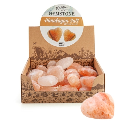 Gemstone Himalayan Salt Massage Heart - Main Image